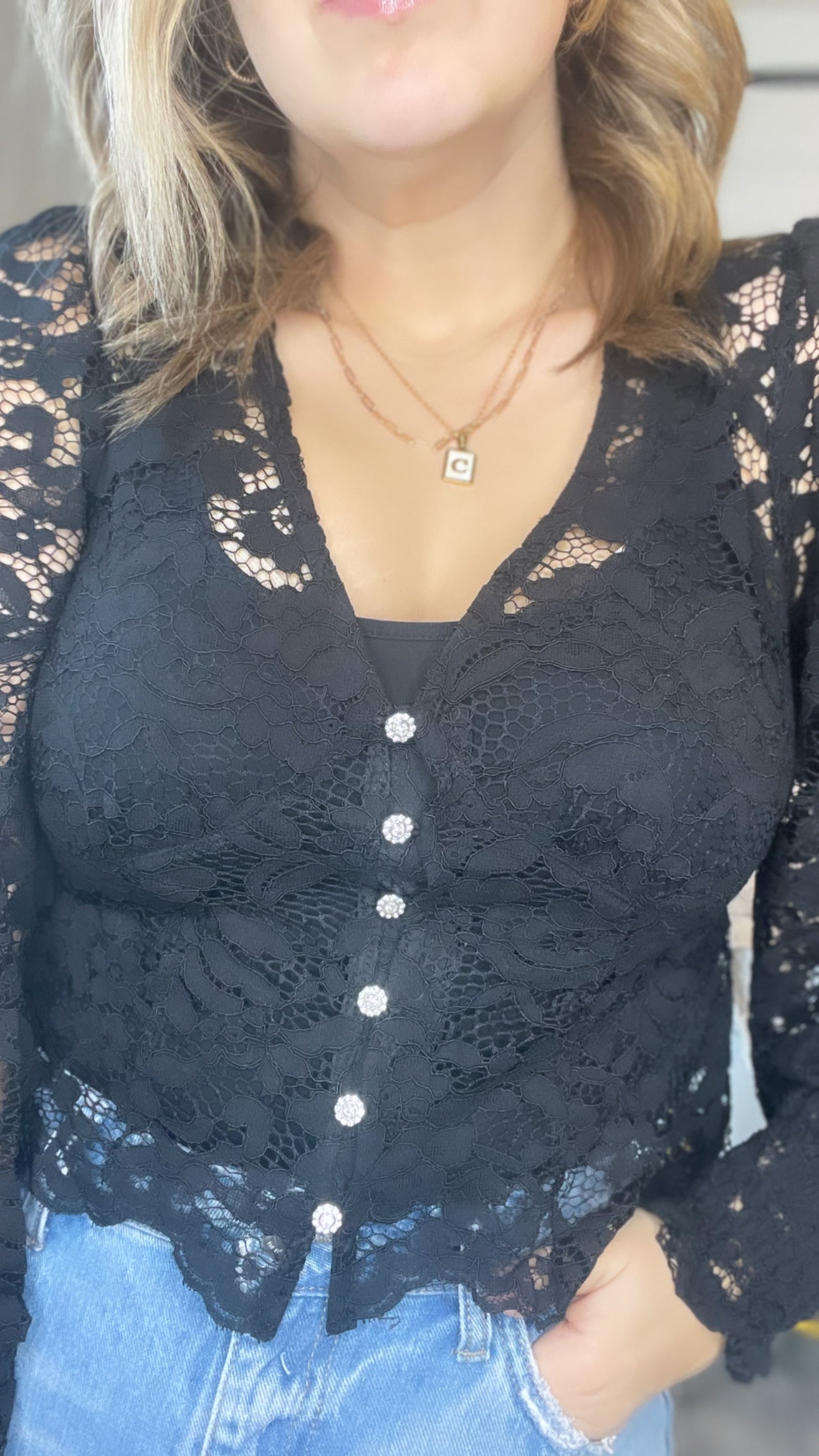 Lace Date Night Top